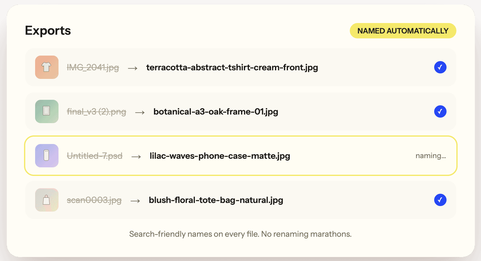 Task card UI